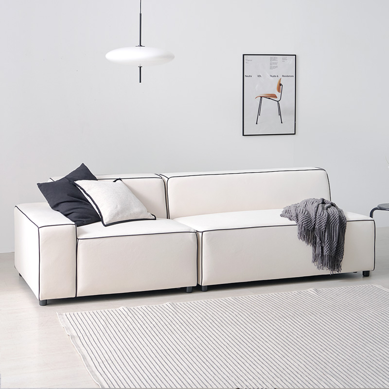 e스마트 코지 아쿠아텍스 패브릭 3인용 블랙라인 쇼파