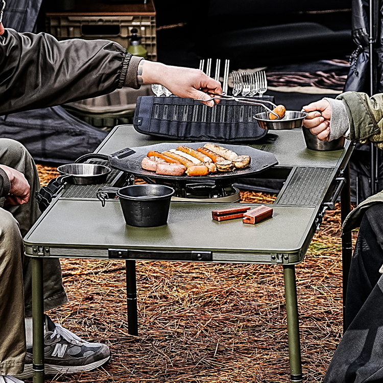 카즈미 와일드 필드 IGT 3폴딩 BBQ 테이블 캠핑 높이조절 접이식 식탁 - 상세 이미지 4