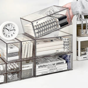 투명 모듈 적층 책상정리함 중형 미니서랍 사무실 책상 정리 데스크 오거나... 실사용 후기 | 효과 있을까? - 상품 이미지 2