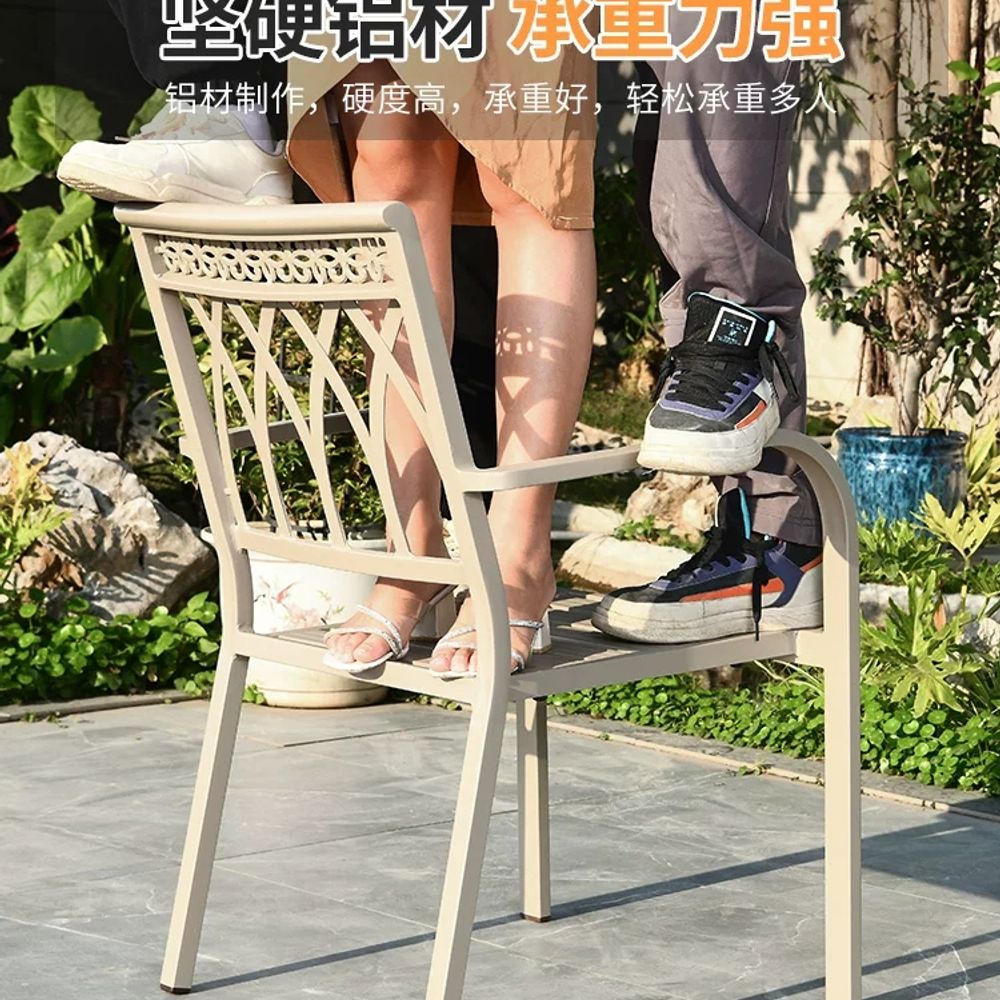 야외 테이블 의자 가든 알루미늄 30CM 4+ A. 41 0 70cm 탄소강 둥근 테이블 - 상세 이미지 5