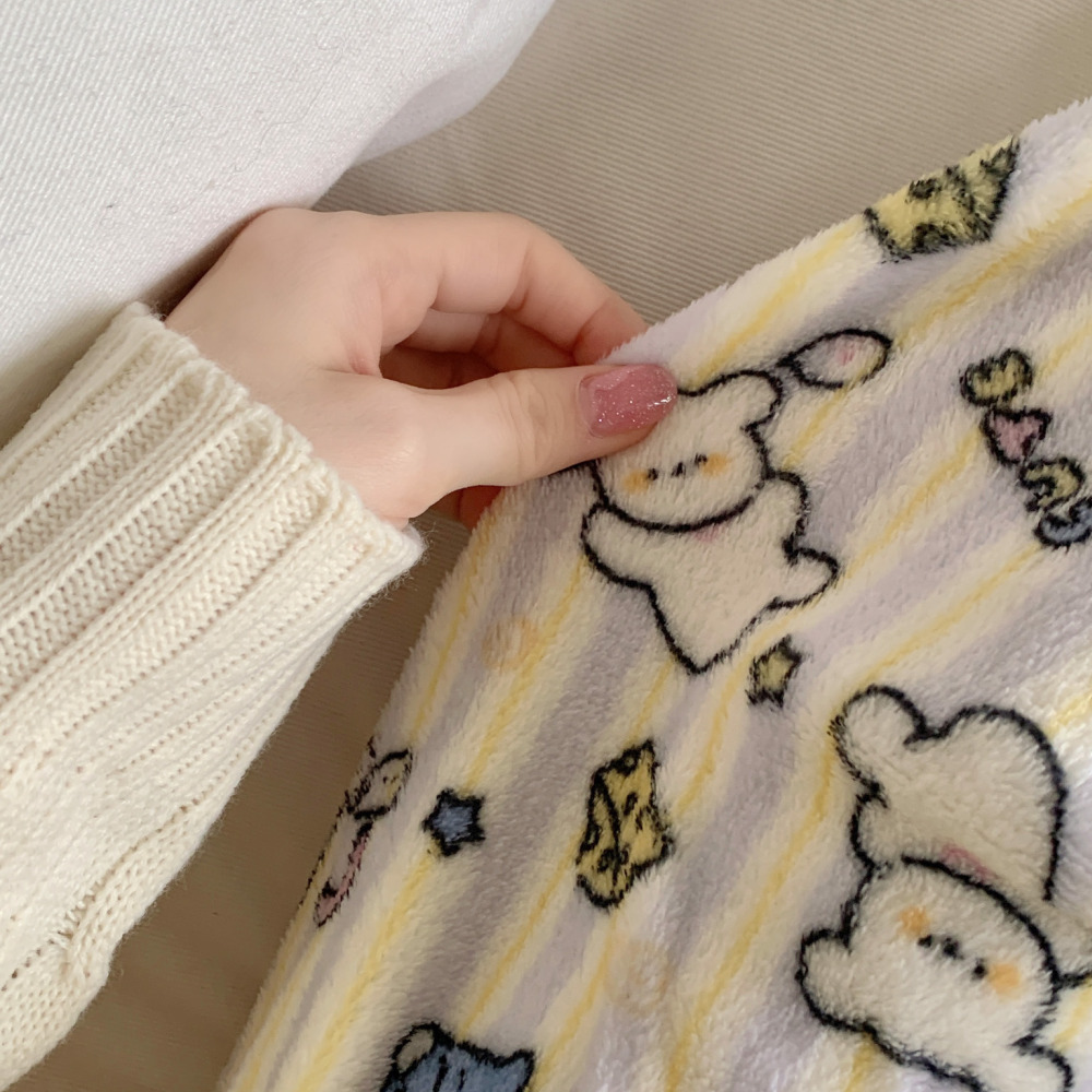 극세사수면바지 파자마파티 기모잠옷 겨울 플로엔 크리스마스 파자마 홈웨어 이미지 8