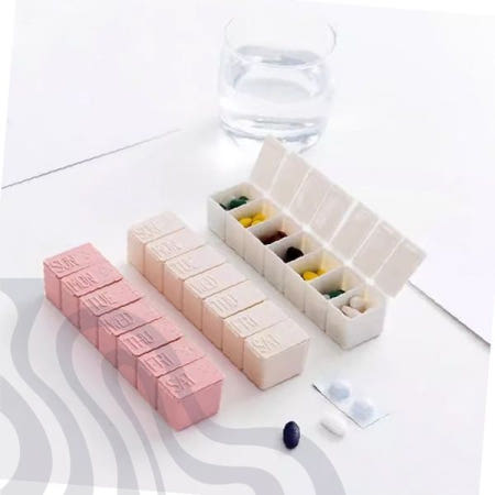 휴대용 약통 일주일 요일별 알약 정리함 비타민 케이스 미니 약품 보관함 여행용 약상자 가정용 의약품 수납통