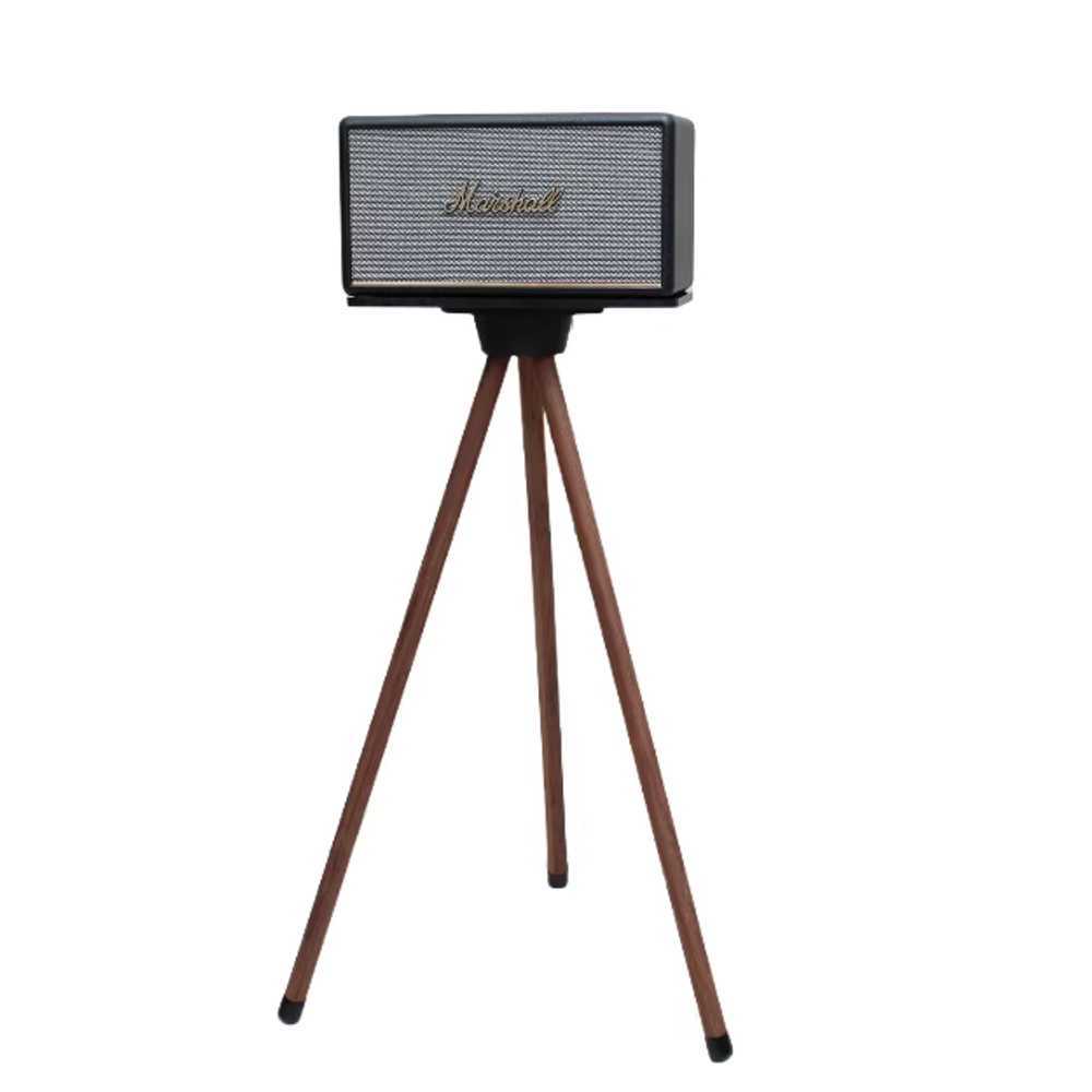 스피커 스탠드 우드 삼각대 다이 리어 콘솔 소음방음 60cm 브라운 - 상품 이미지