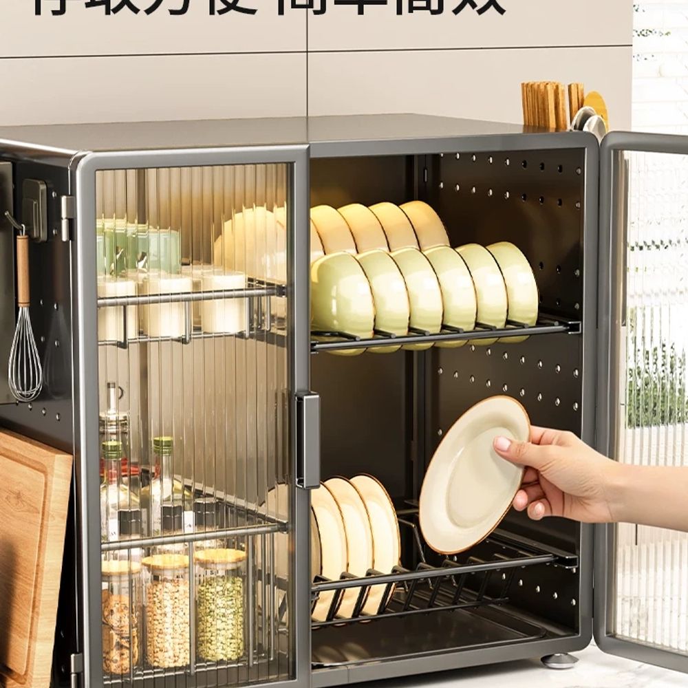 파셀몰 뚜껑 식기건조대 2단 2컬러 그릇정리대 있는 물빠 A. 총 재 다이쉬 캐비닛 후크4 - 상세 이미지 4