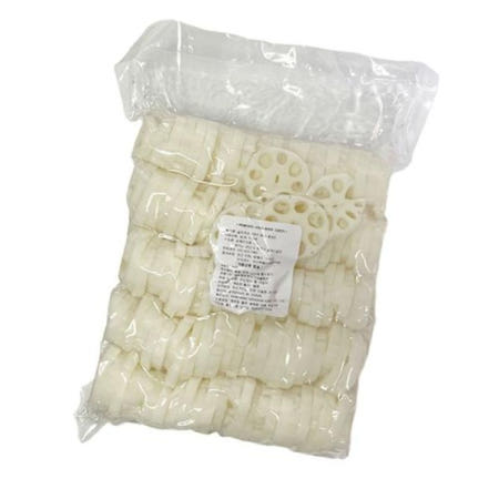 삶은연근 슬라이스 무염 연근 손질연근 연근체 식당 도매 1kg