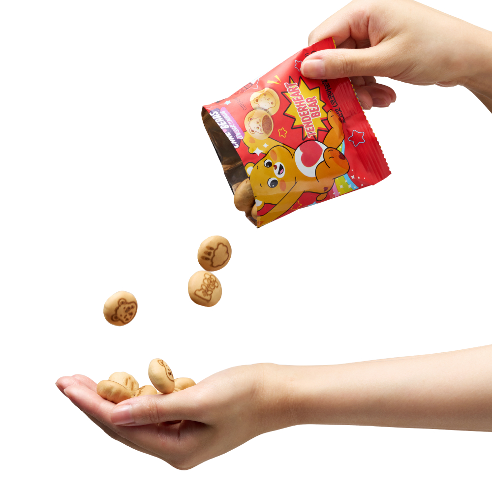 케어베어 줄줄이 초코 쿠키 비스킷 대용량 간식 15g, 40개 - 상세 이미지 3