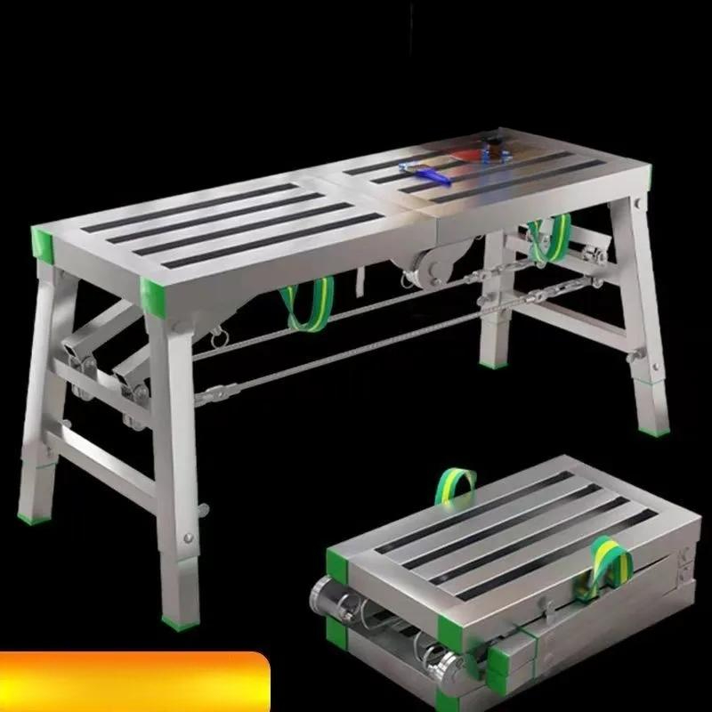 이동식 작업대 산업용 작업용 발판 접이식 우마 공사장 120 x 30cm 단일 단일 로프 - 상품 이미지