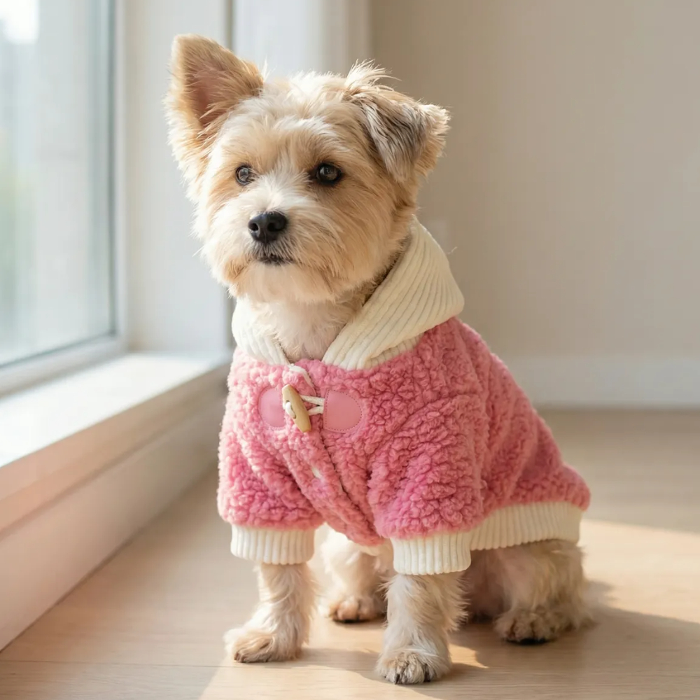뚜담펫 강아지 후드자켓 후리스 고양이 뽀글이 똑딱이 자켓