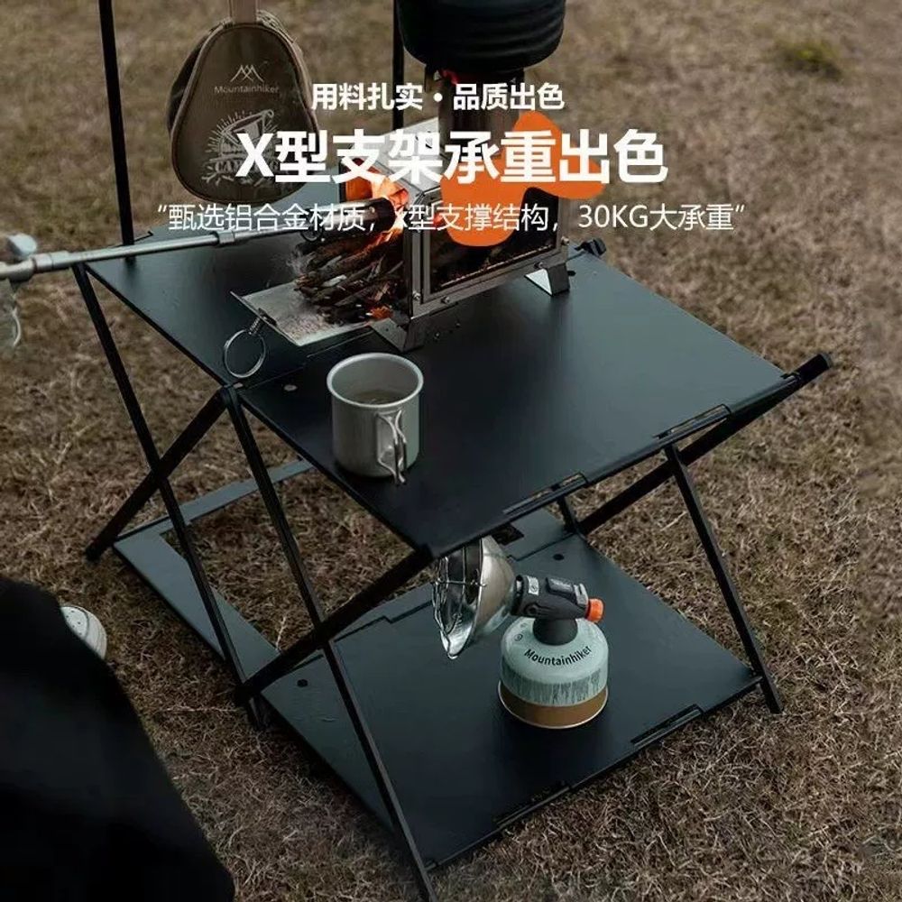 블랙독 3단 캠핑 폴딩 알루미늄 키친 수납 테이블 쉘프 택티컬 A. 전술 테이블 수납 랙 - 상세 이미지 2
