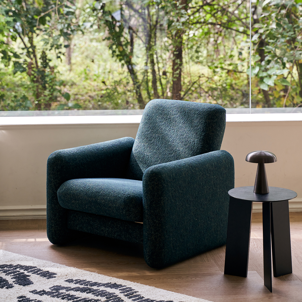 모스 1인용 패브릭 리클라이너 포인트 암체어 소파