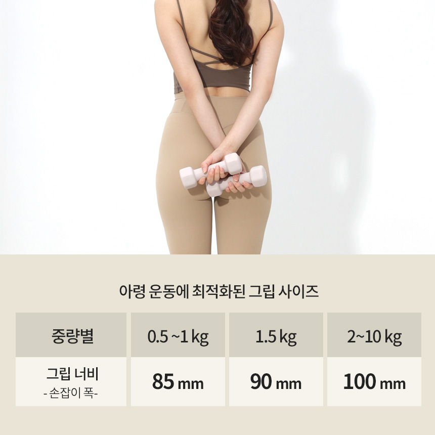 아리프 선인장 미용 아령 여자 홈트 덤벨 8kg, 2개, 그레이 라벤더 - 상세 이미지 4