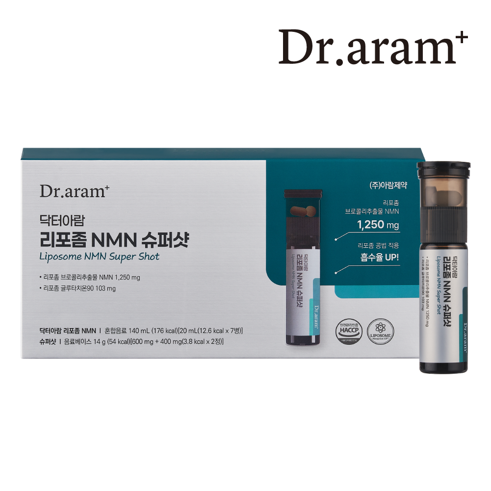 닥터아람 NMN 리포좀 식물성 엔엠엔 슈퍼샷 이중제형 7병 - 상품 이미지