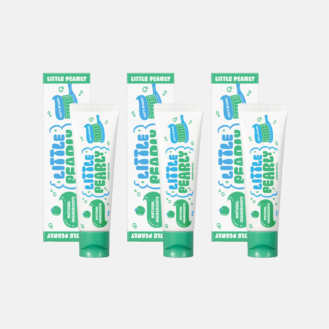리틀펄리 어린이 저불소 비건 치약 청사과향, 60g, 3개 - 상품 이미지