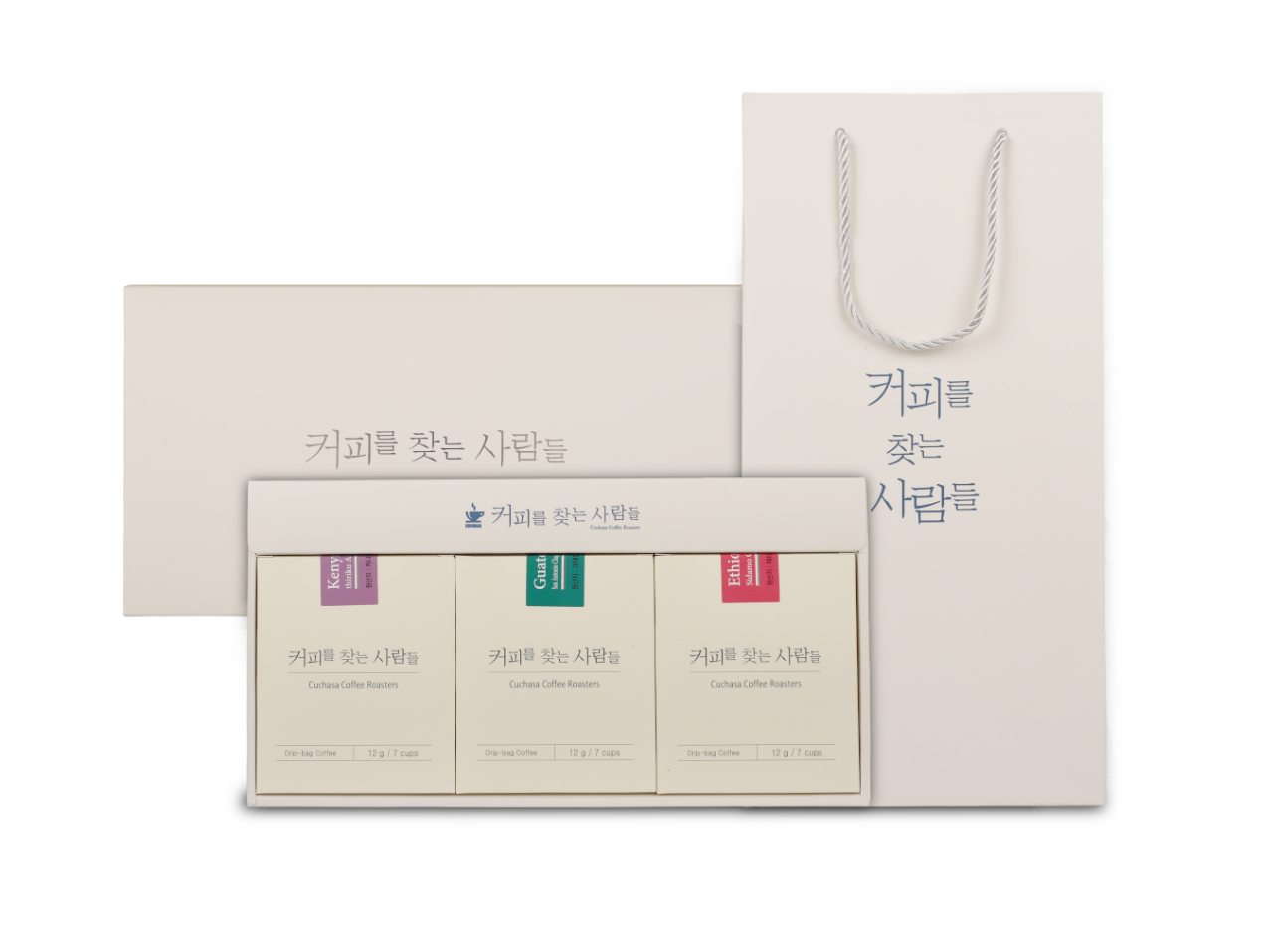 드립백 커피 티백 3종세트(쇼핑백 포함, 12g, 21개입)