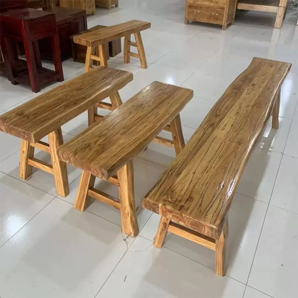 나무벤치 원목 야외 엔틱 공원 긴 A. 140x30x50cm 페인트 또는 목재 왁스 오일 - 상세 이미지 3