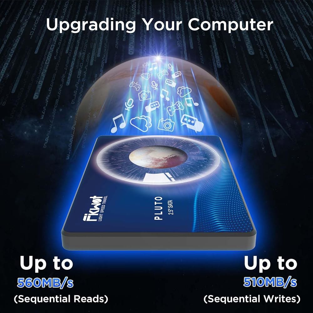 Fikwot FX815 256GB SSD, 2.5인치 SATA 내장 솔리드 스테이트 드라이브, 최대 560MB/s, 3D NAND SLC 캐시, 노트북 및 PC 데스크톱과 호환 - 상세 이미지 3