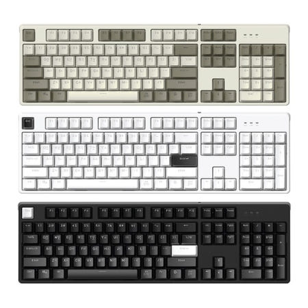 한성컴퓨터 한성컴퓨터 GK204 게이밍 기계식 키보드 레트로 포인트 적축 40g 레인보우 LED 104키 풀배열 유선