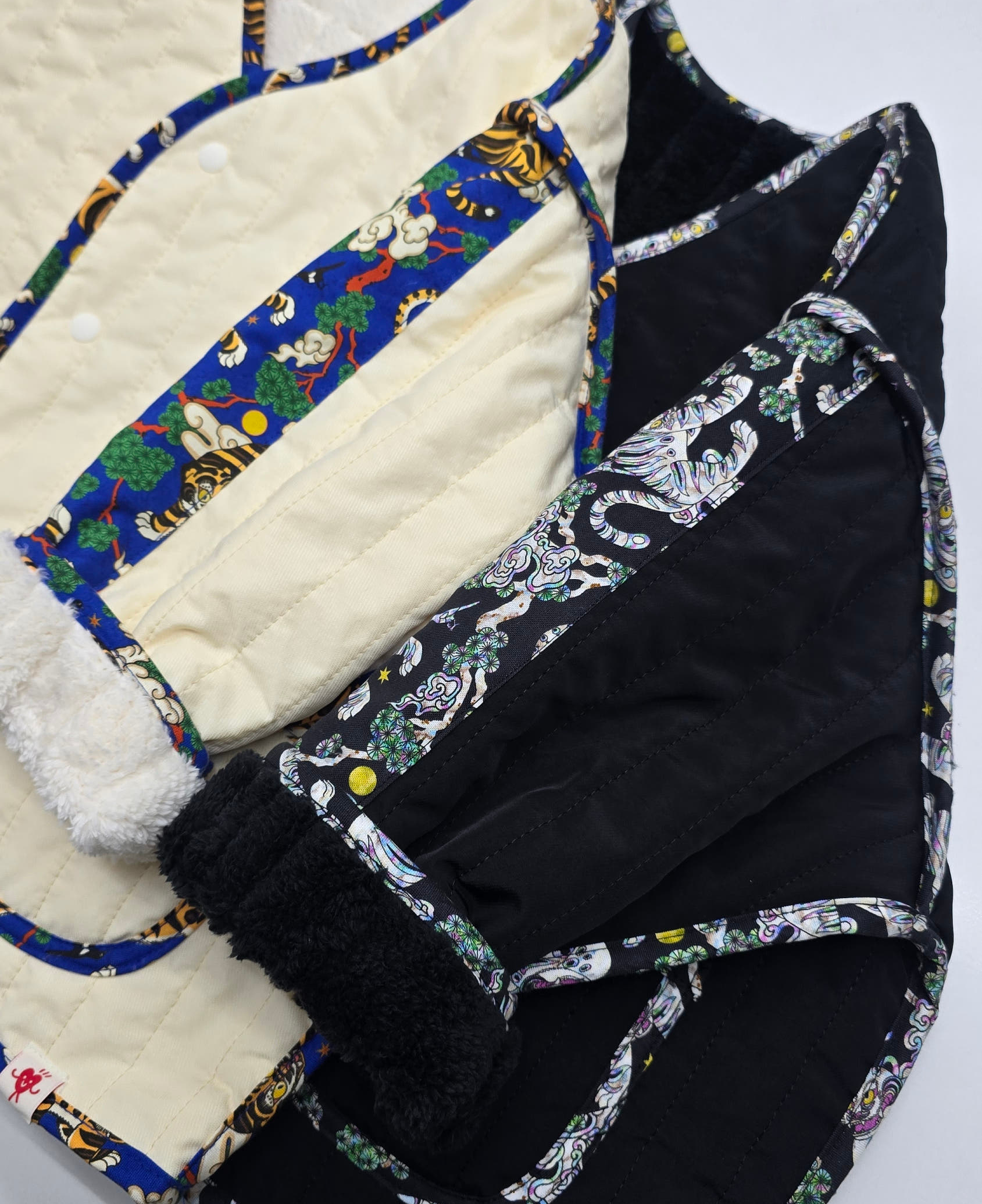 성인용 호작도 보아털 패딩점퍼 제품 이미지