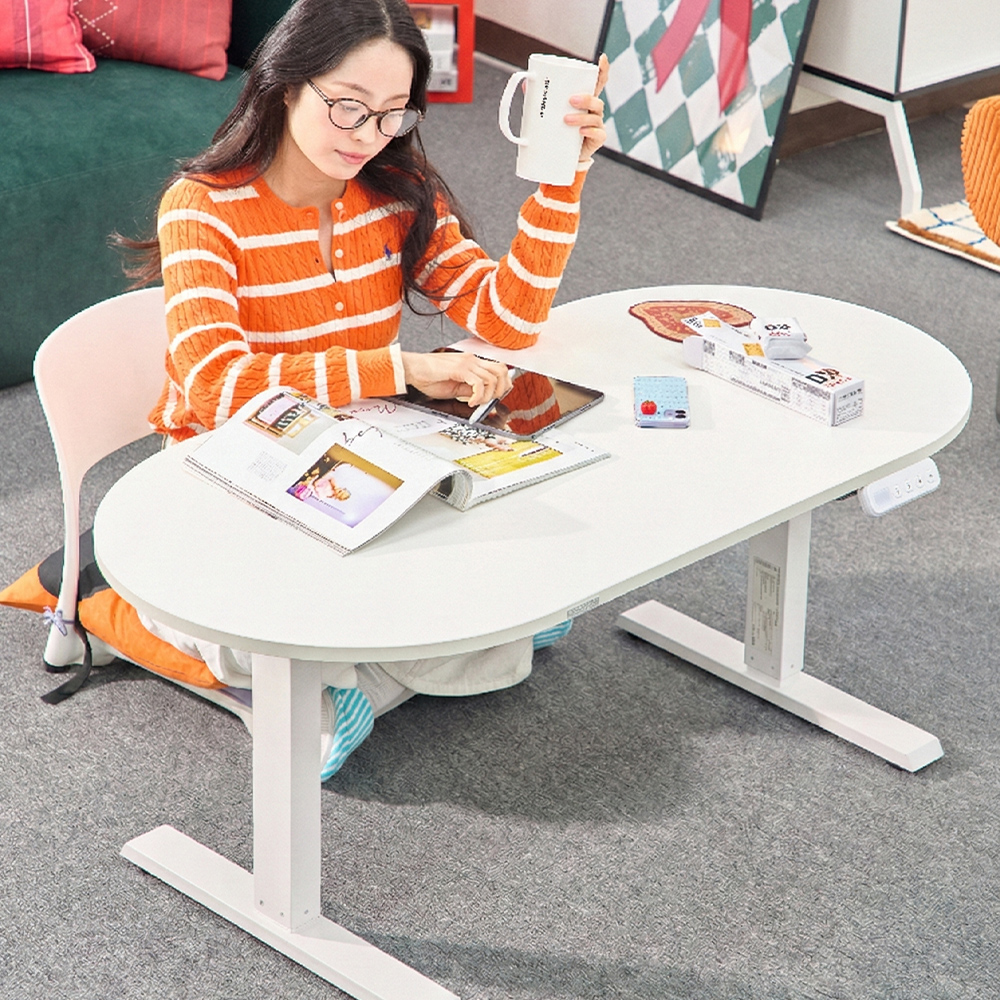 제닉스 아레나 거실테이블 높이조절 듀얼핏 모션데스크 사각형 1200