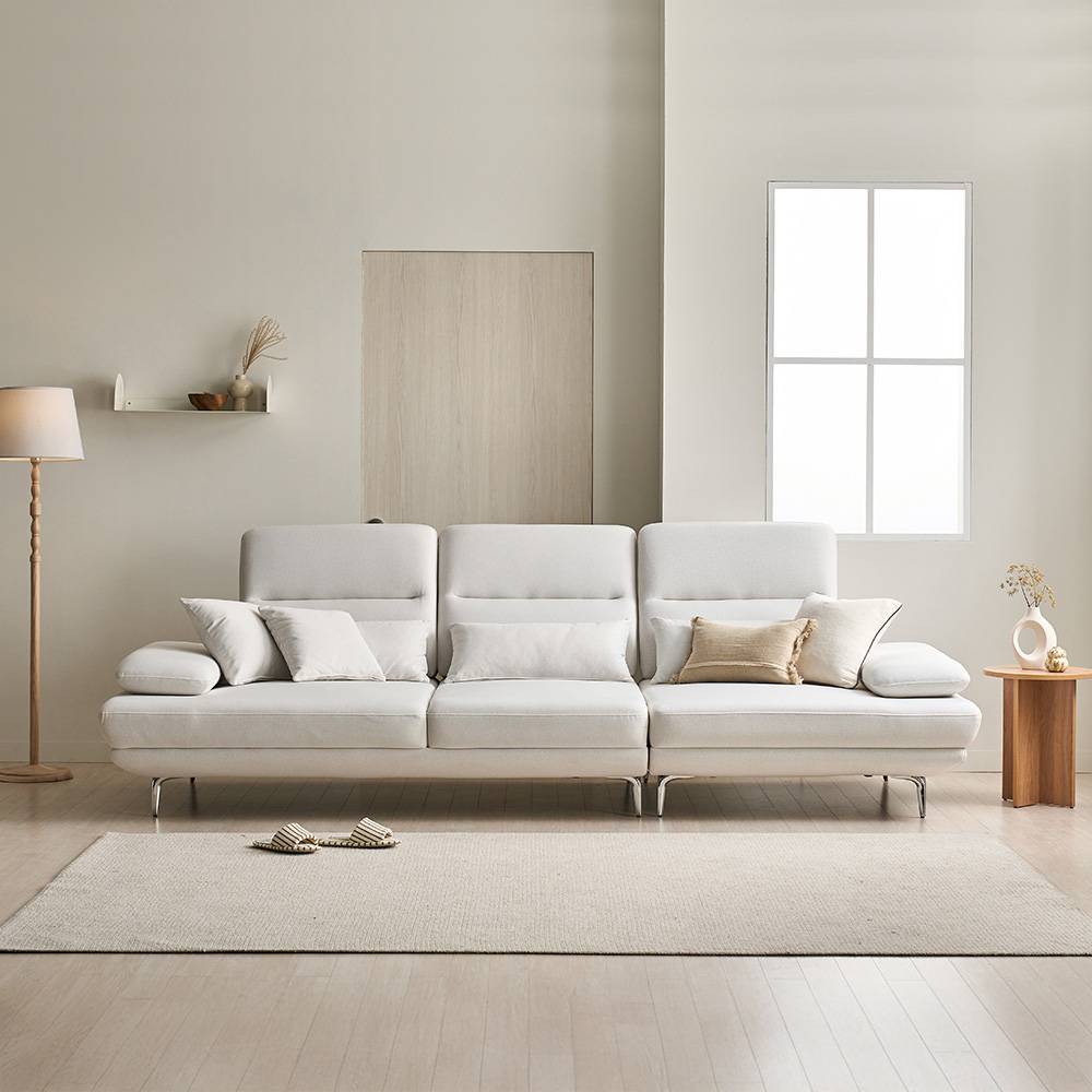 장인가구 도이 기능성 스윙소파 푹신한 넓은 등받이조절 4인용 패브릭 쇼파