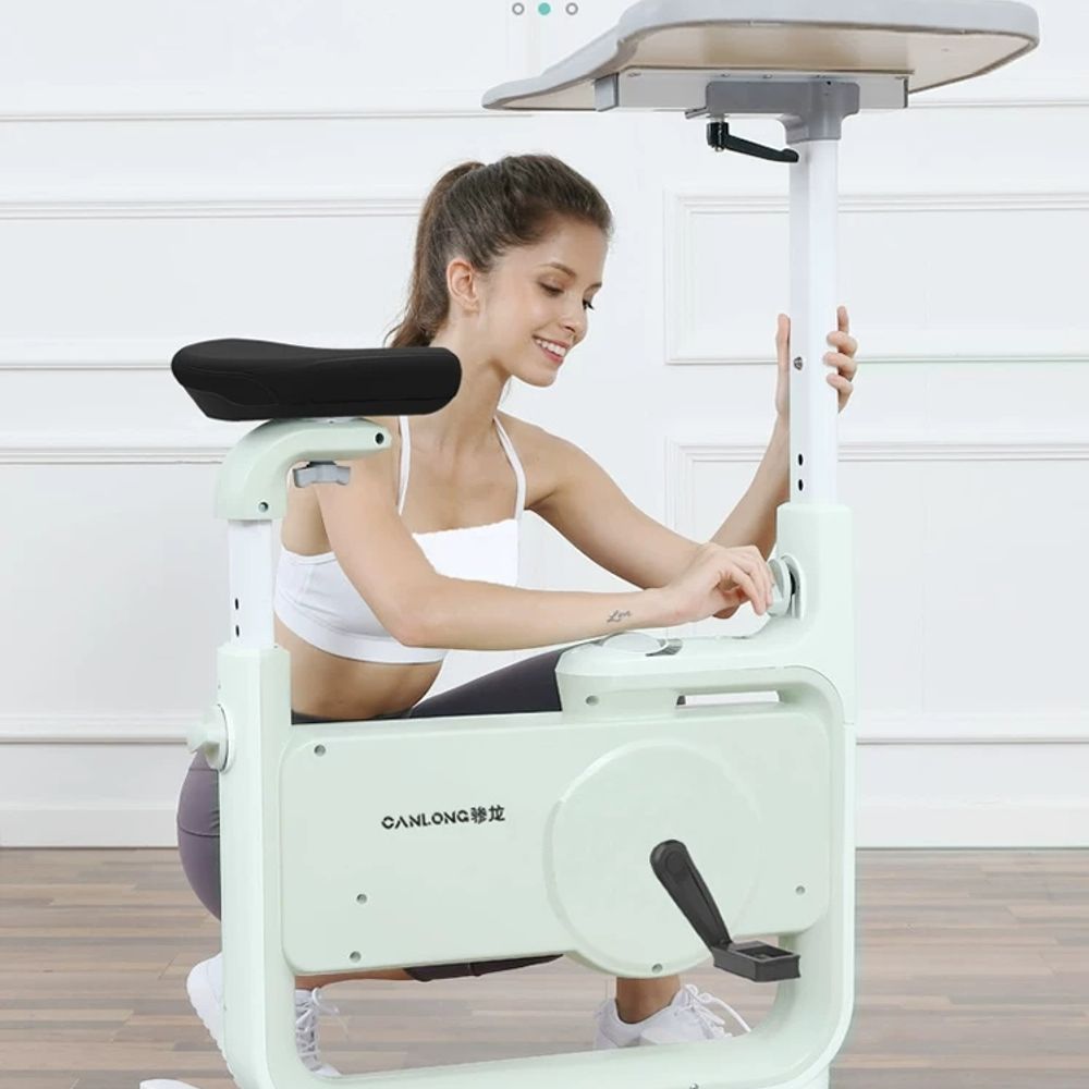 가정용 책상 달린 실내 헬스 자전거 운동 사 A. 하트 모양 쿠션 우아한 화이트  통증 없 - 상세 이미지 4