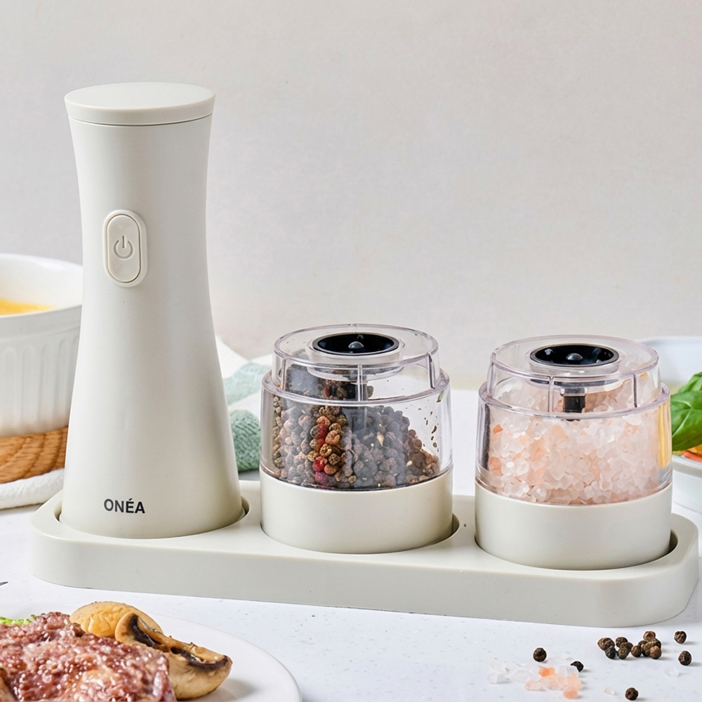 오네아 소금 후추 전동 그라인더 무선 페퍼밀 USB 충전식 자동 통후추 깨갈이 제품 이미지