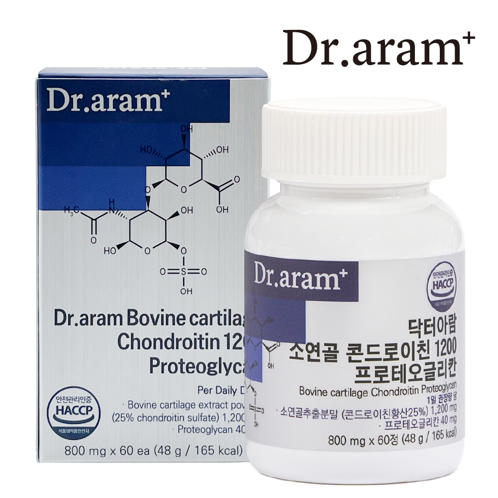 닥터아람 콘드로이친 1200 프로테오글리칸 소연골 800mg x 60정 제품 이미지