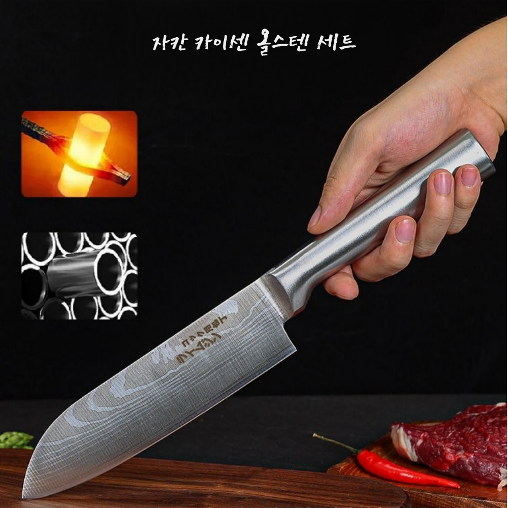 자칸 카이센 올스텐 세트 실버 라벨 주방칼 선물용 마스터 3종 - 상세 이미지 3