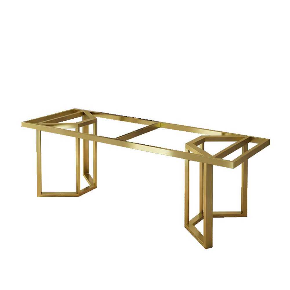 테이블 프레임 사각 책상 가구 철제 다리 식탁 부속 100x50x73cm 골드 - 상품 이미지