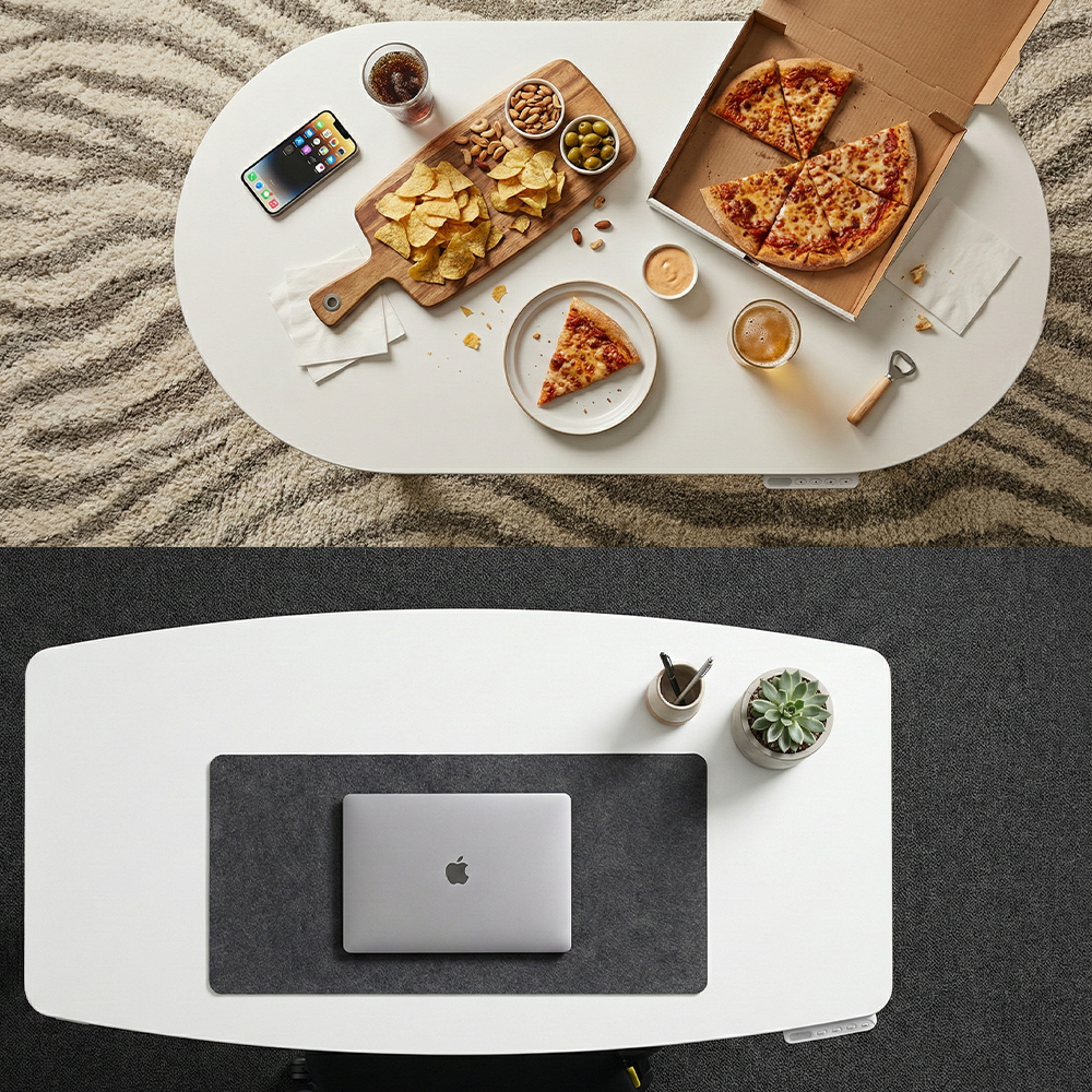 제닉스 아레나 거실테이블 높이조절 듀얼핏 모션데스크 사각형 1200