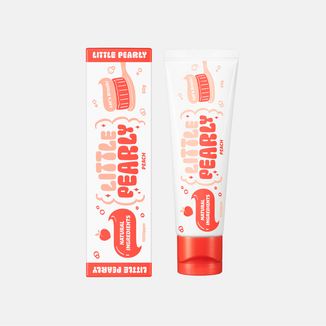 리틀펄리 어린이 고불소 비건 치약 복숭아향, 60g, 1개 - 상품 이미지