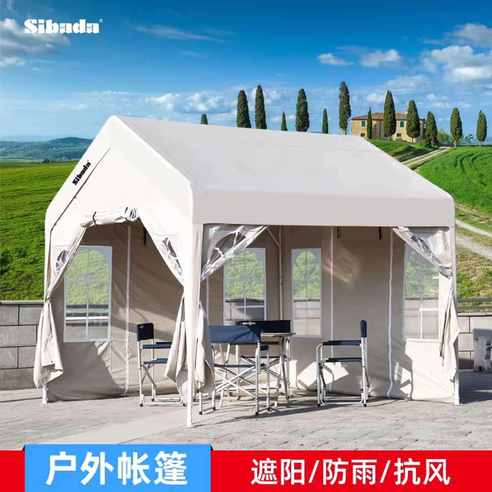 캐노피 천막 행사용 운동회 가제보 옥상 텐트 농막 3x3m 3x3m 아이보리 / 측면 미포함 - 상세 이미지 4