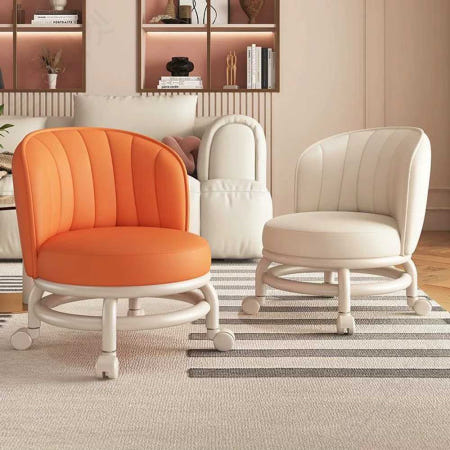 [해외]작업의자 바닥 바퀴 의자 매니큐어 이동 네일샵 1. 아이보리 플라스틱 바퀴