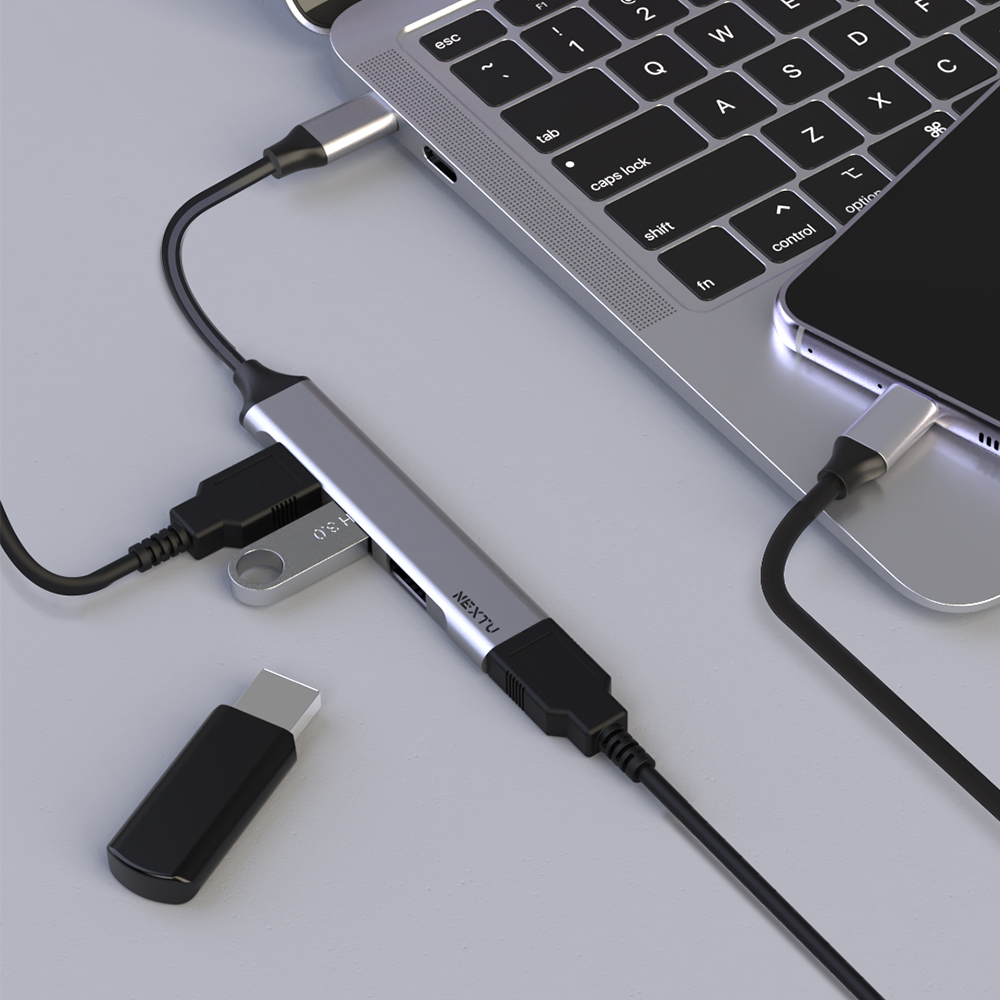 USB 2.0 4포트 허브 슬림 알루미늄 노트북 컴퓨터 멀티 허브 이미지 7