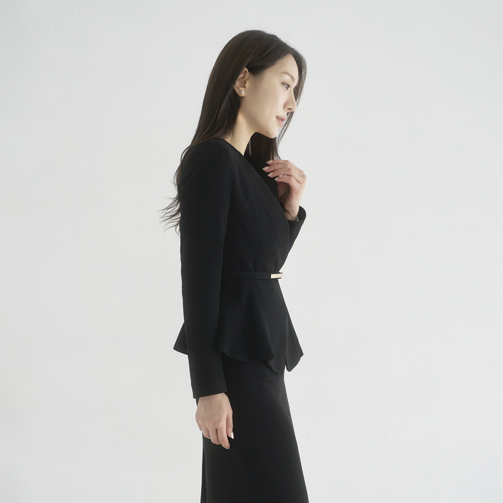 벨트 노카라 정장 자켓 플레어 [세라] - 상세 이미지 5