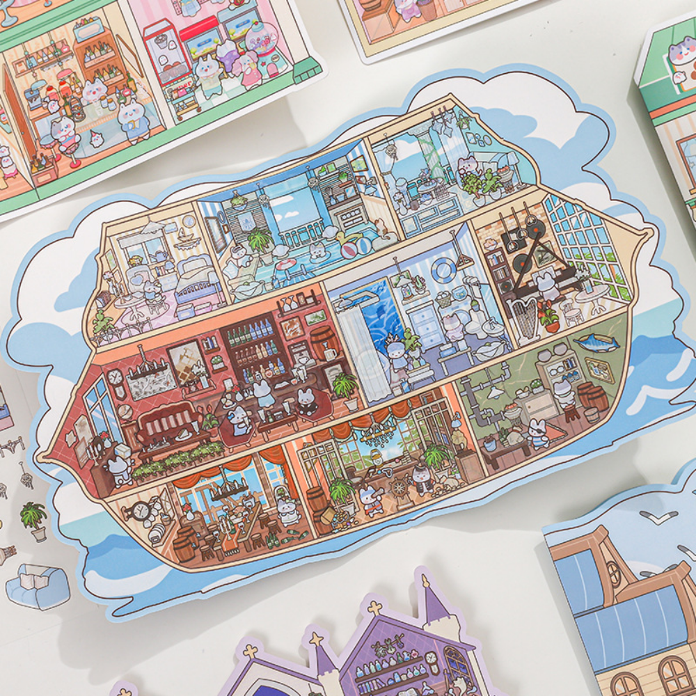 3d 퍼즐 스티커 대형 보라고성 이미지 2