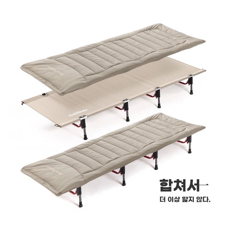 PACOONE 경량야전침대 간이용 야 A. 3단 침대 매트 캠프용 침대는 포함되지 않습니다 - 상품 이미지