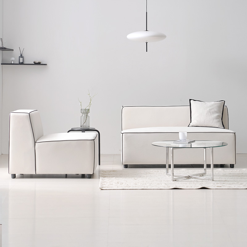 e스마트 코지 아쿠아텍스 패브릭 3인용 블랙라인 쇼파