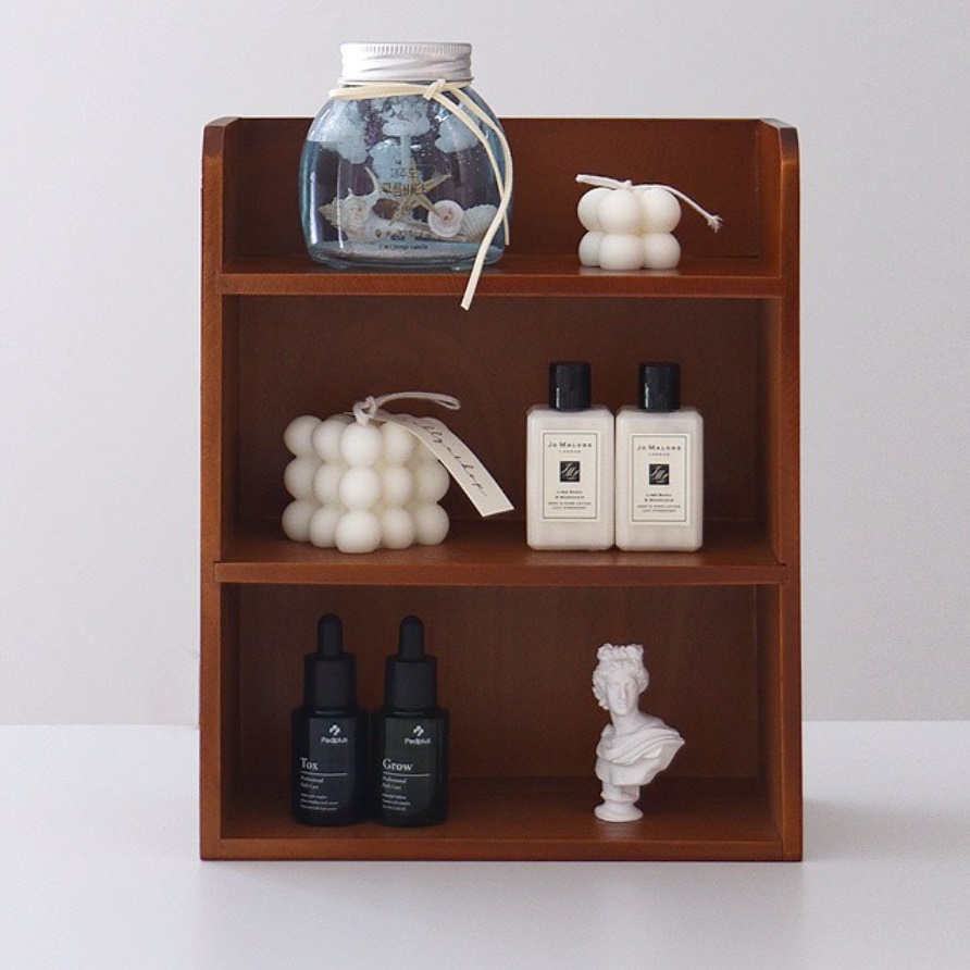 작은 빈티지 엔틱 소형 장식장 소품 진열장 나무 우드 장식장