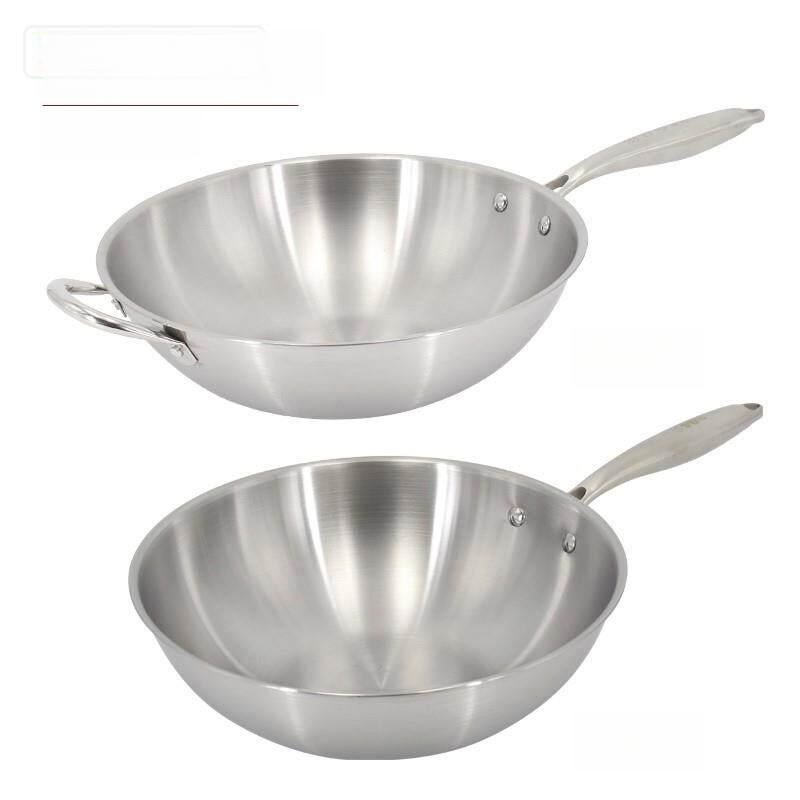 업소용 웍 스텐웍 볶음팬 중국집용 팬 볶음냄비 대용량 평바닥 30cm 손잡이 - 상품 이미지