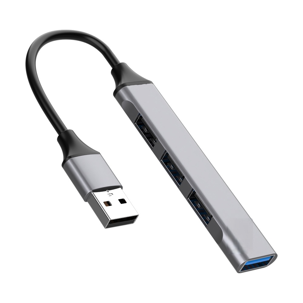USB 2.0 4포트 허브 슬림 알루미늄 노트북 컴퓨터 멀티 허브 - 상품 이미지