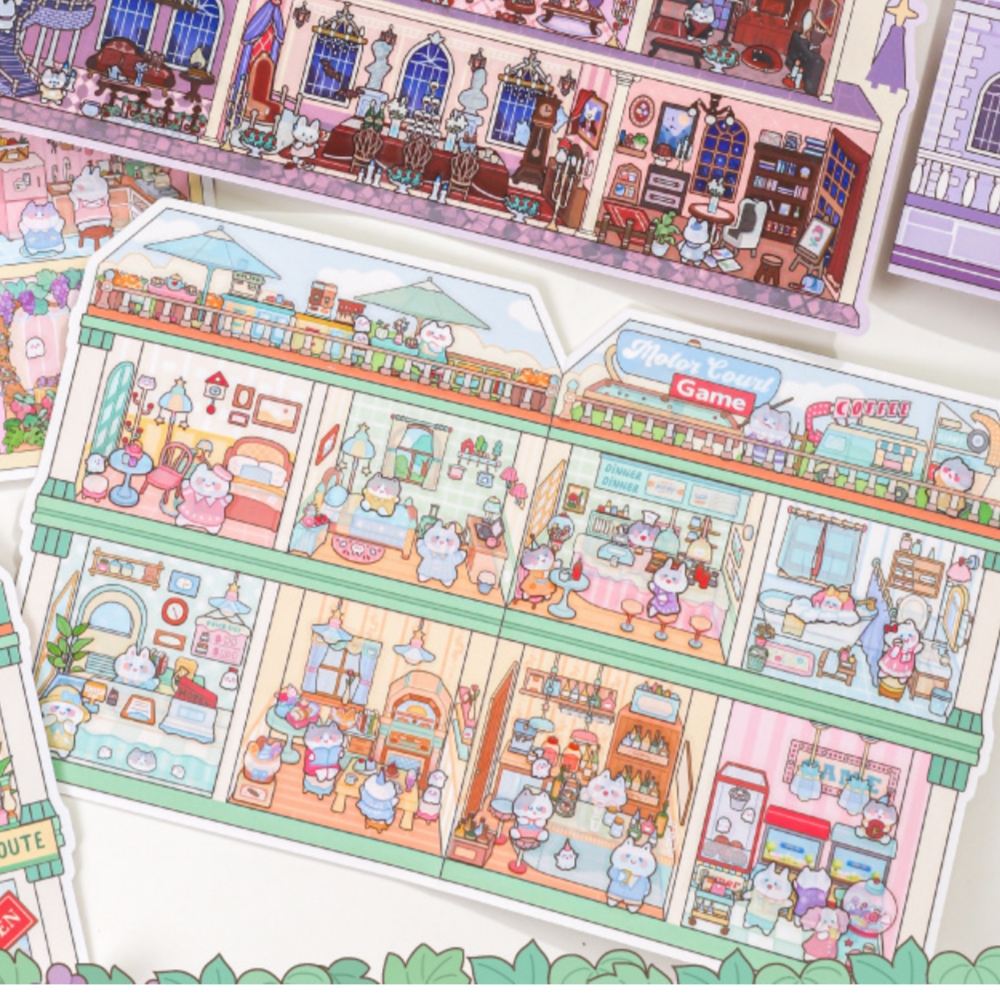 3d 퍼즐 스티커 대형 보라고성 이미지 4