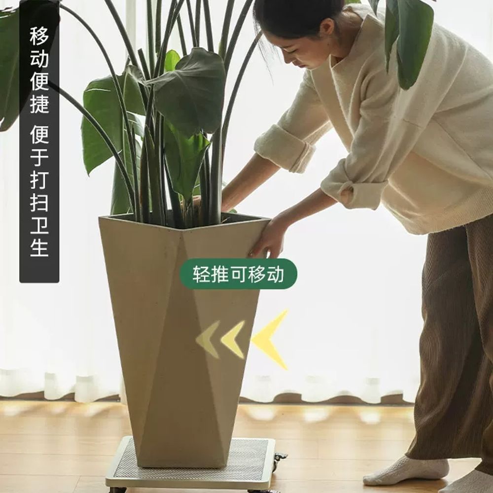 파셀몰 화분 트레이 브레이크 그레이 이동식 A. 회색 2525cm 무소음 브레이크 회전 - 상세 이미지 5