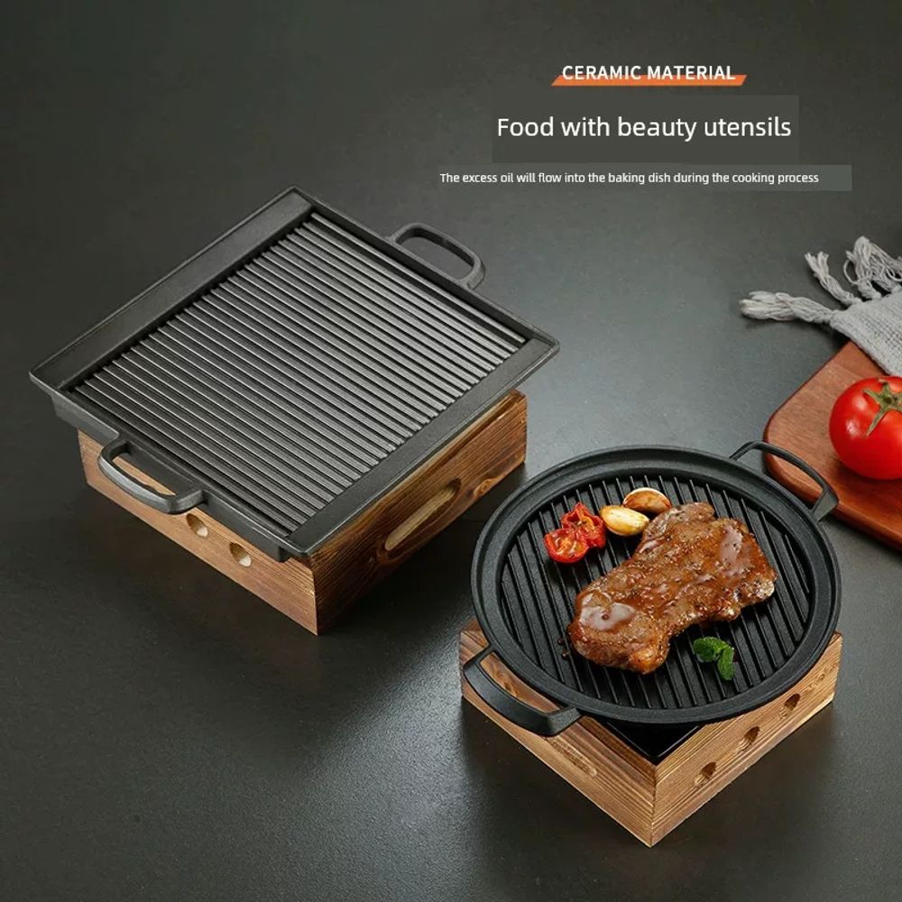파셀몰 돌판구이 돌불판 맥반석돌판 곱돌 옥돌 A. 16cm 일본식 오븐 작은 원형 알루미 - 상세 이미지 4