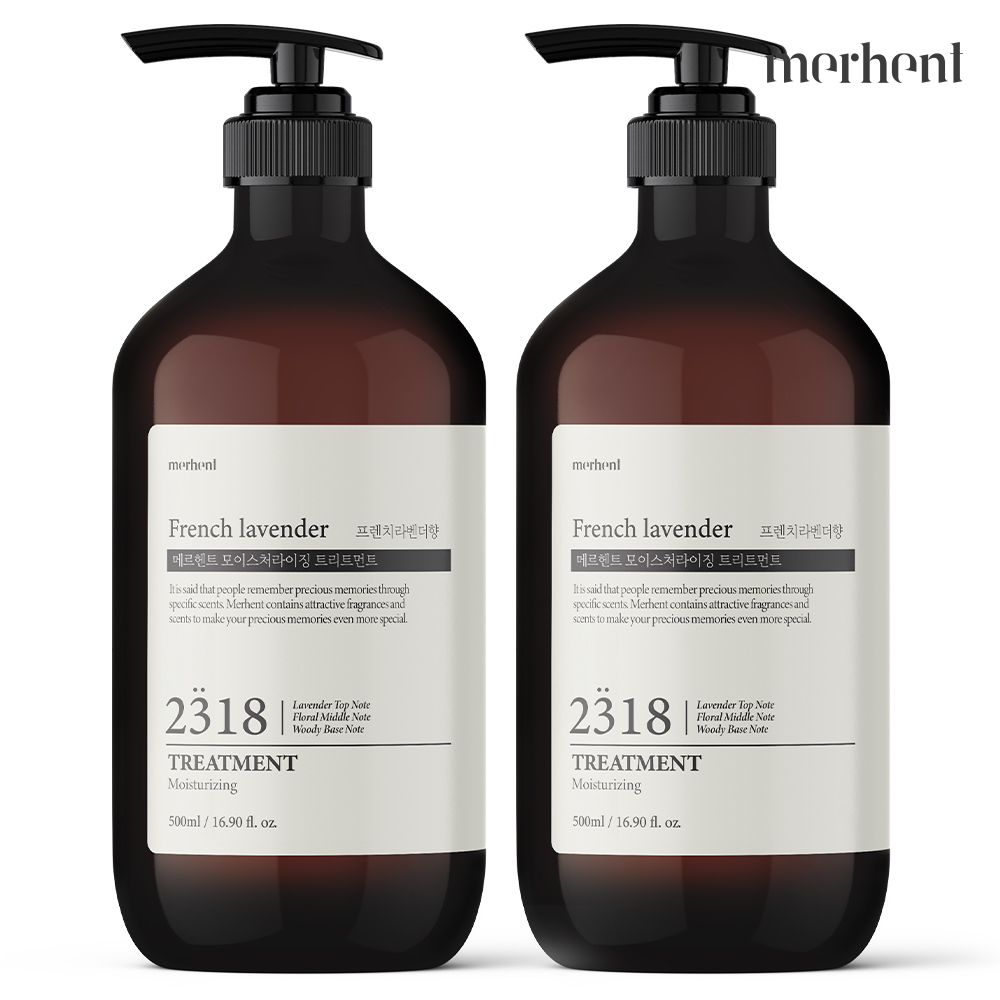 1+1 메르헨트 모이스처라이징 트리트먼트 500ml 프렌치라벤더향 헤어팩 미용실 손상모 - 상품 이미지