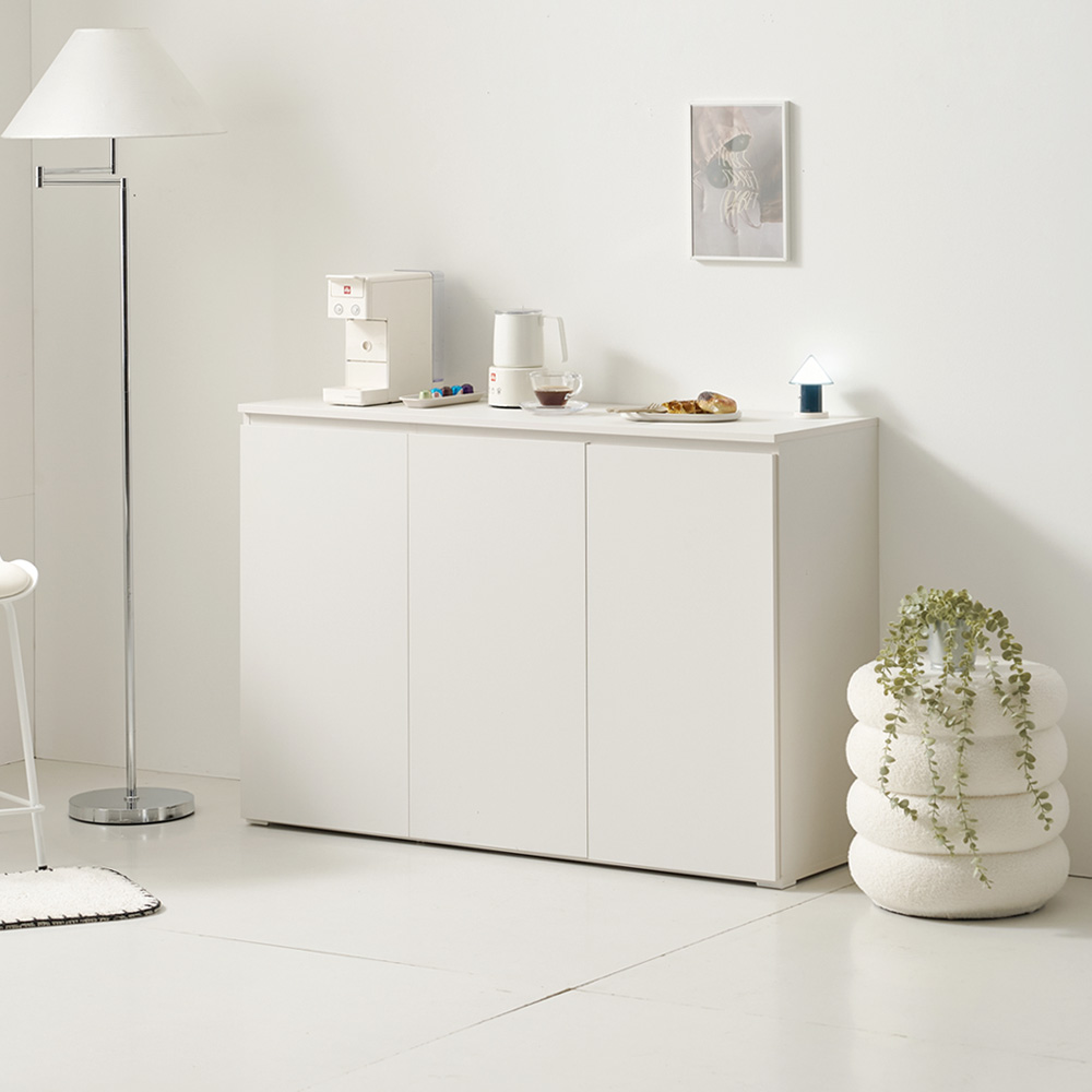 업트 홈카페 주방수납장 맘마존 보조 틈새 커피머신선반 1200x400x800mm, 2단, 화이트