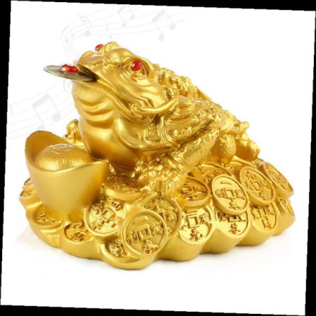 풍수 금두꺼비 장식품 황금 두꺼비 동전 받침 개업 집들이 인테리어 소품