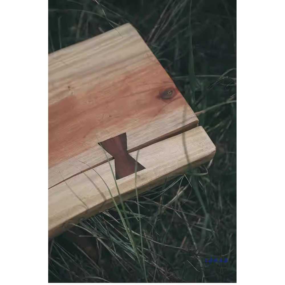 나무 벤치 원목 긴의자 거실 3인용 옥외용 엔틱 야외 80cm - 상세 이미지 4
