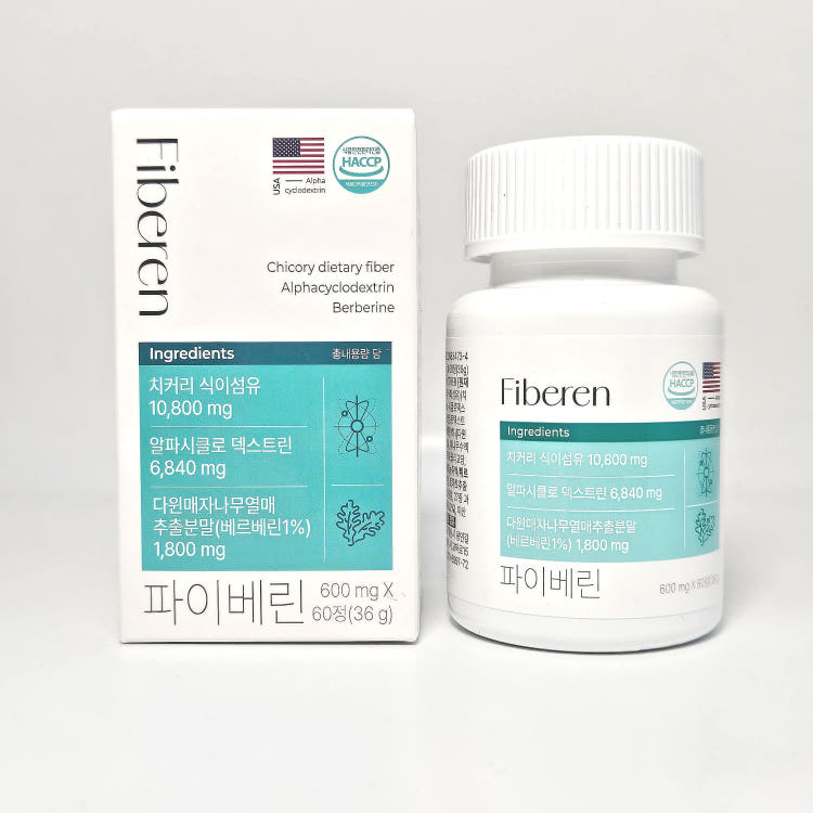 파이베린 알파 식이섬유 600mg x 60정
