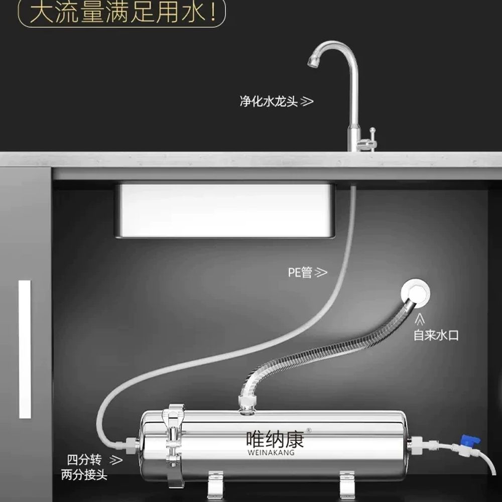 농업용 녹물 수도관 예비필터+액세서리 3500L 구성 철분 석회 F. 4000LH 강화된 손 세척 가능 멤브레인 집 전체 사용 159 직경 6스트랜드 필터 요소 - 상세 이미지 5